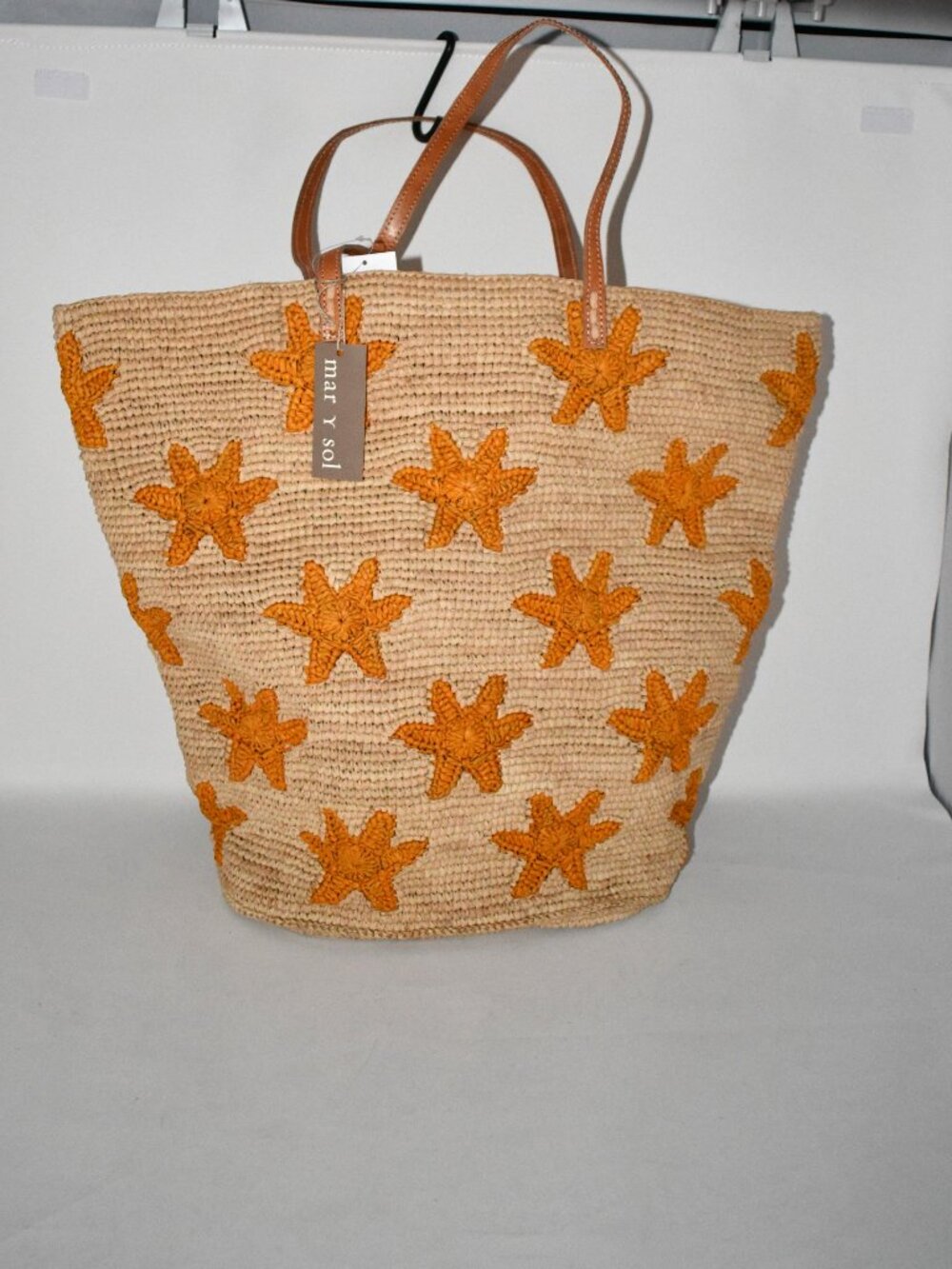 Mar Y sol Soleil Large Raffia Tote in Sun #8449-Sun NWT - Picture 5 of 6